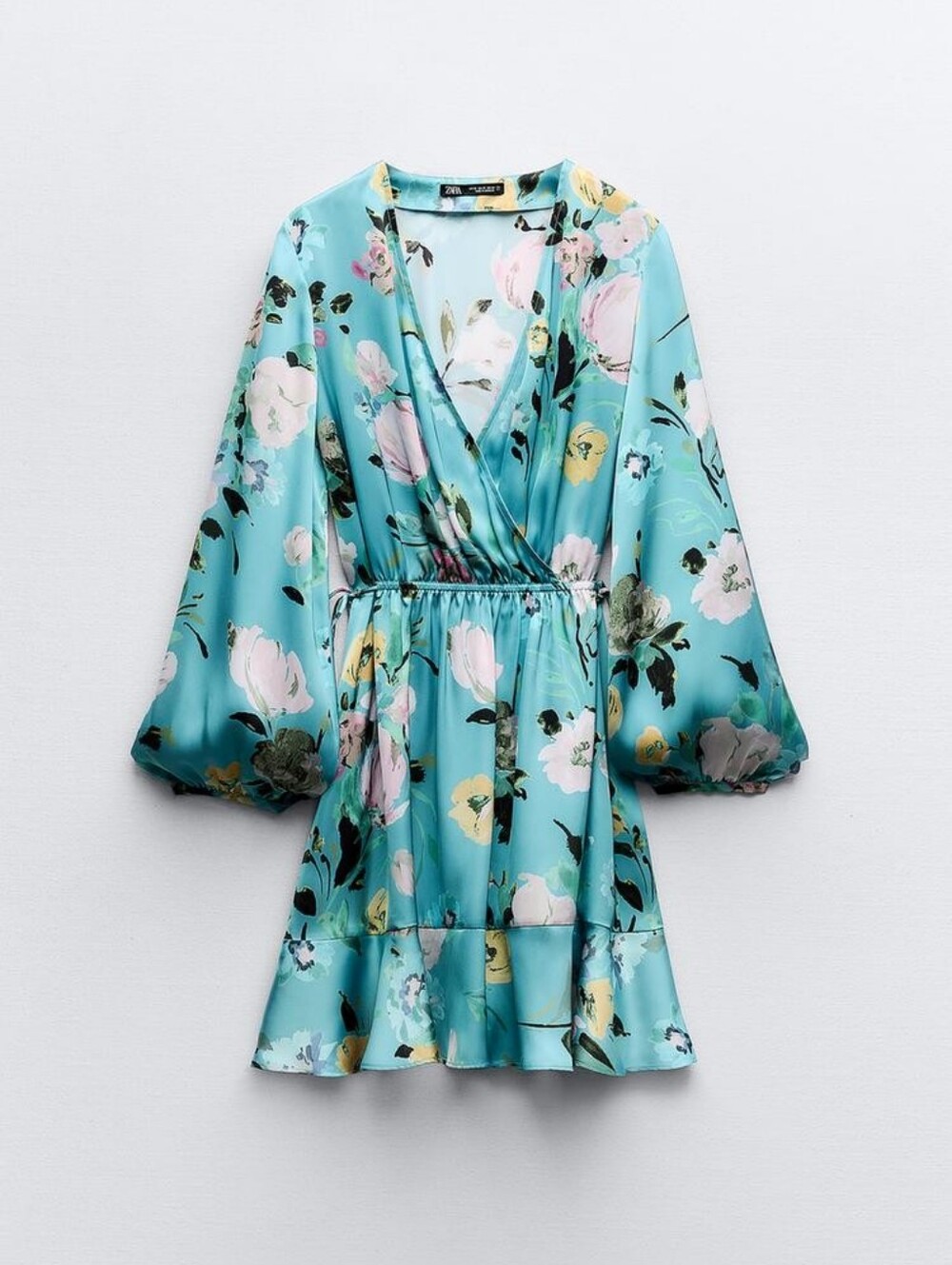 FLORAL PRINT SATIN EFFECT DRESS by ZARA